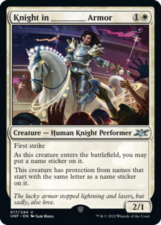 Knight in _____ Armor [Unfinity] | Card Merchant Takapuna