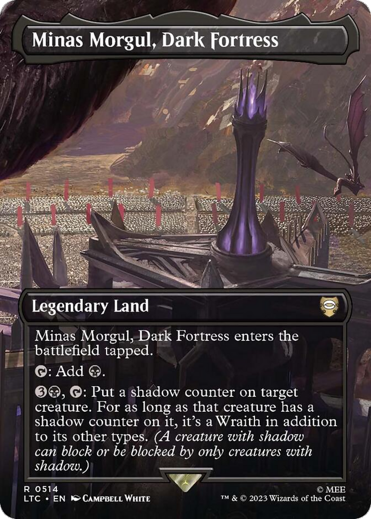 Minas Morgul, Dark Fortress (Borderless) [The Lord of the Rings: Tales of Middle-Earth Commander] | Card Merchant Takapuna