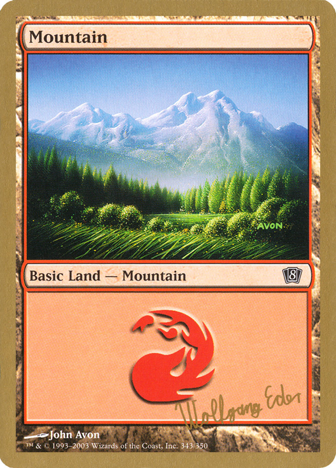 Mountain (we343) (Wolfgang Eder) [World Championship Decks 2003] | Card Merchant Takapuna
