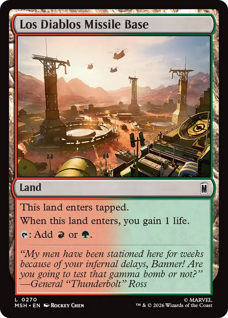 Los Diablos Missile Base [Marvel Super Heroes] | Card Merchant Takapuna