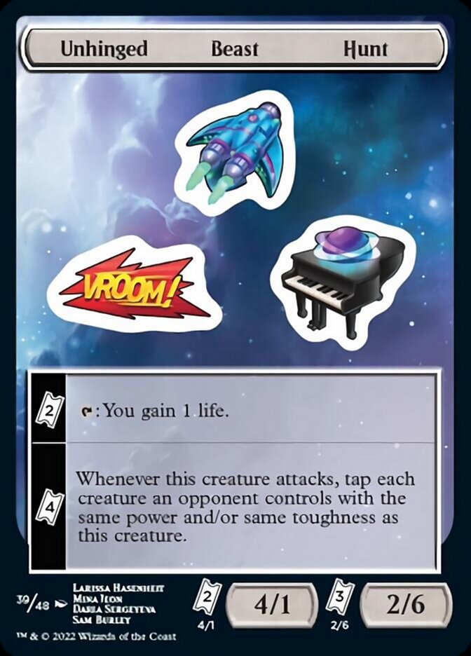 Unhinged Beast Hunt [Unfinity Stickers] | Card Merchant Takapuna