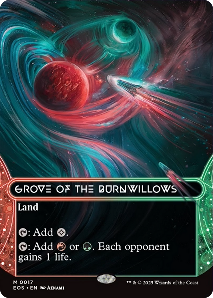 Grove of the Burnwillows (0017) (Borderless) [Edge of Eternities: Stellar Sights] | Card Merchant Takapuna