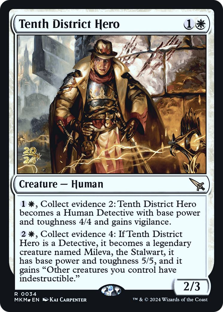 Tenth District Hero [Murders at Karlov Manor Prerelease Promos] | Card Merchant Takapuna