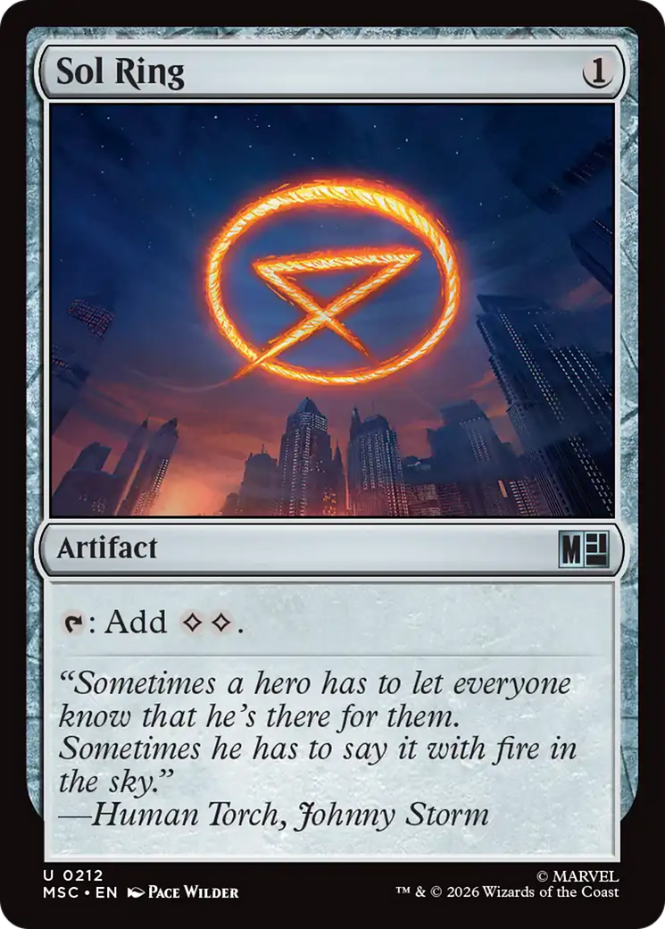 Sol Ring (0212) (Surge Foil) [Marvel Super Heroes Commander] | Card Merchant Takapuna