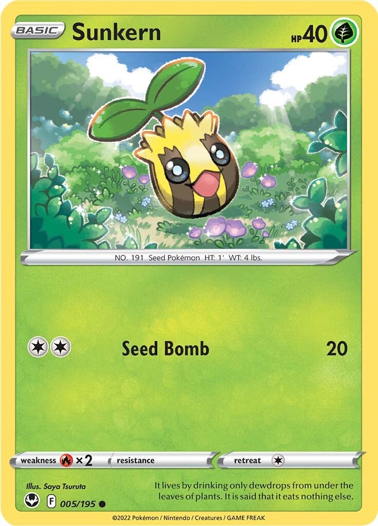 Sunkern (005/195) [Sword & Shield: Silver Tempest] | Card Merchant Takapuna