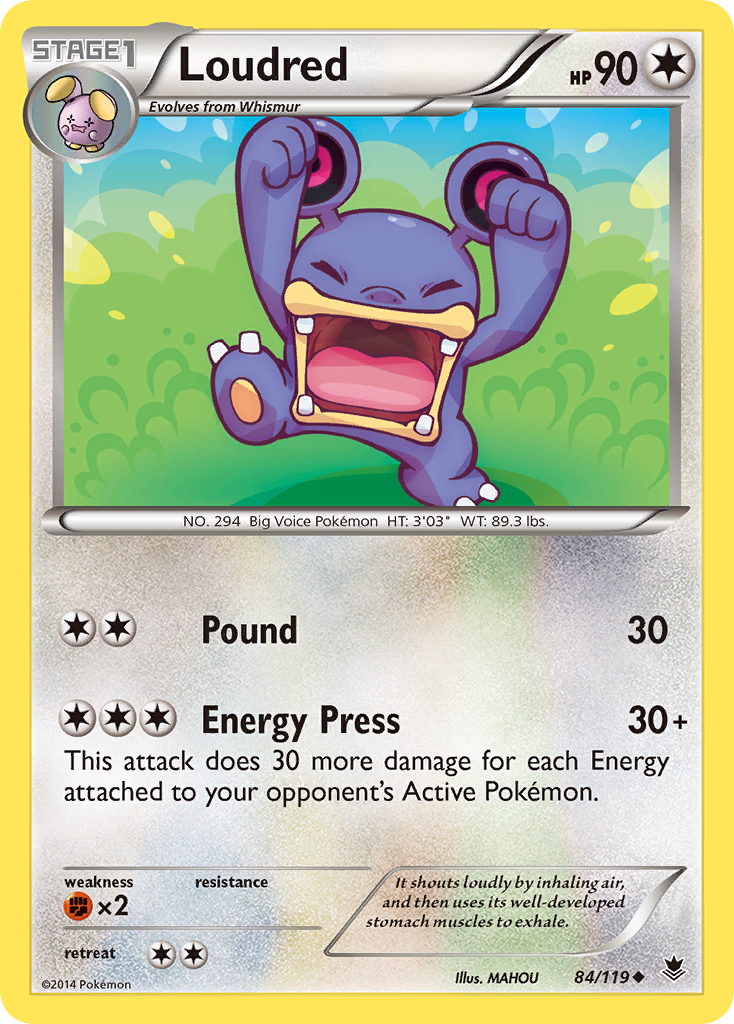 Loudred (84/119) [XY: Phantom Forces] | Card Merchant Takapuna
