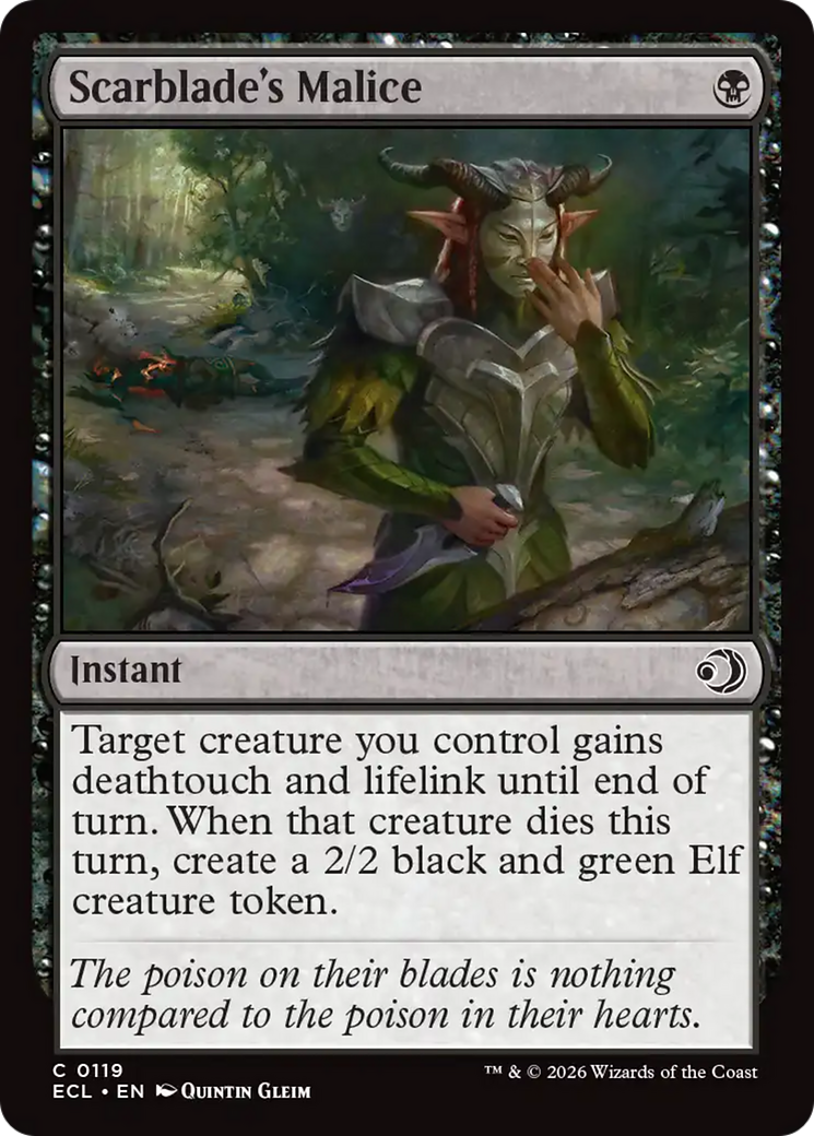 Scarblade's Malice [Lorwyn Eclipsed] | Card Merchant Takapuna
