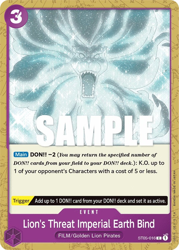Lion's Threat Imperial Earth Bind [Starter Deck: Film Edition] | Card Merchant Takapuna