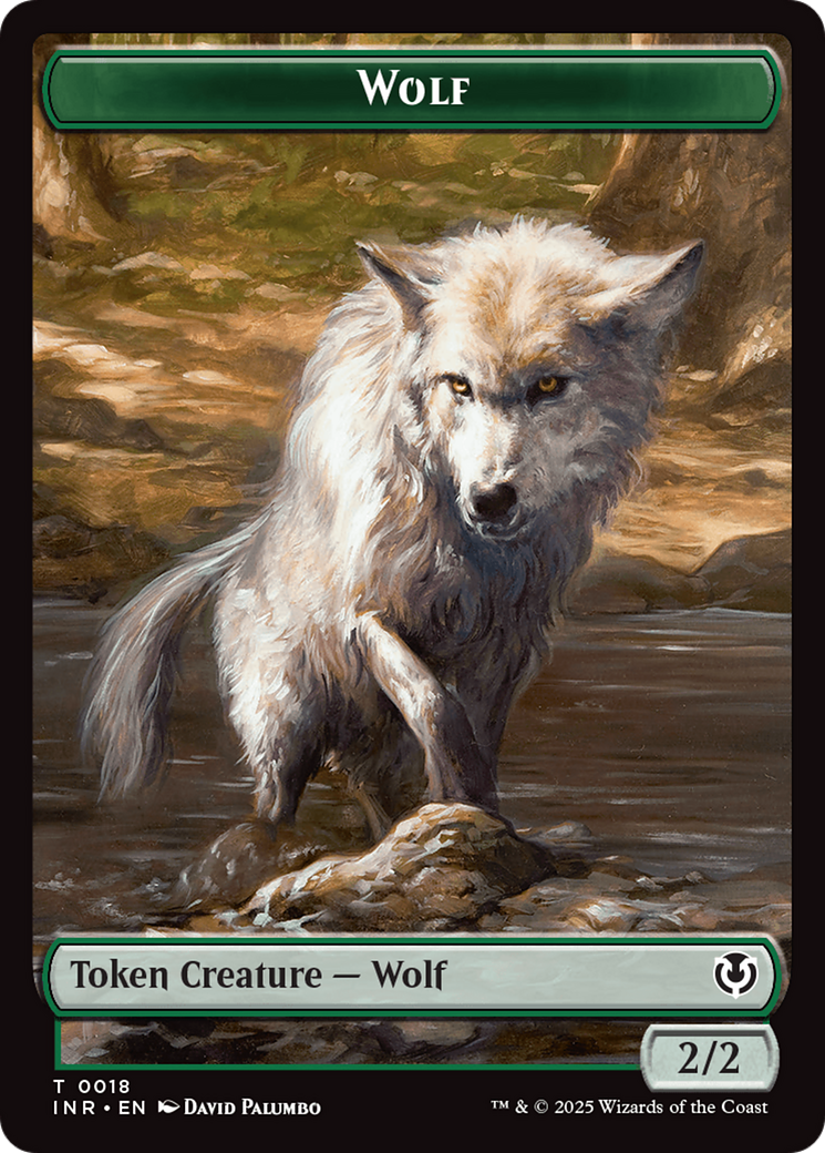 Wolf (0018) // Emblem - Arlinn, Embraces by the Moon Double-Sided Token [Innistrad Remastered Tokens] | Card Merchant Takapuna