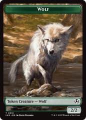 Wolf (0018) // Emblem - Arlinn, Embraces by the Moon Double-Sided Token [Innistrad Remastered Tokens] | Card Merchant Takapuna