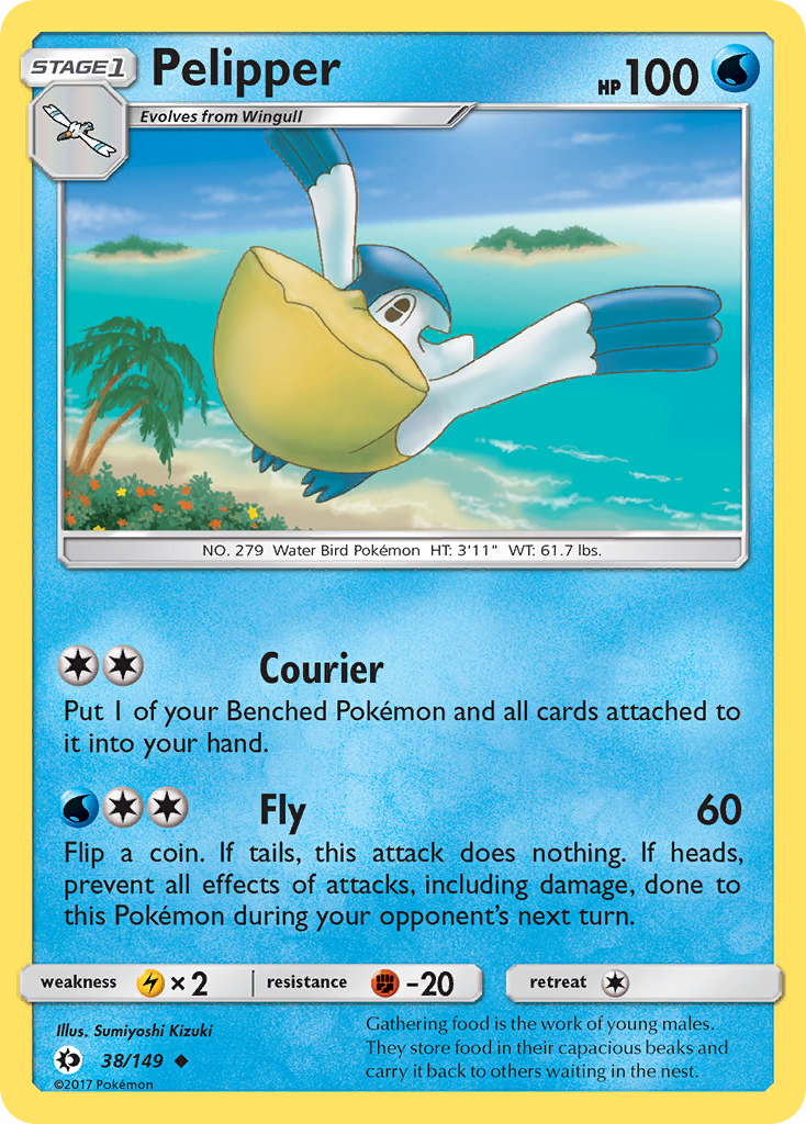 Pelipper (38/149) [Sun & Moon: Base Set] | Card Merchant Takapuna