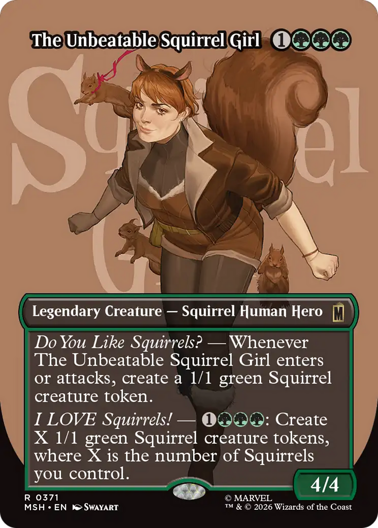 The Unbeatable Squirrel Girl (Borderless) [Marvel Super Heroes] | Card Merchant Takapuna