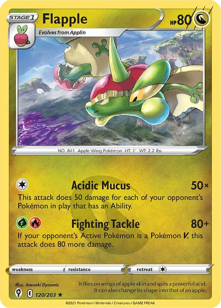 Flapple (120/203) [Sword & Shield: Evolving Skies] | Card Merchant Takapuna
