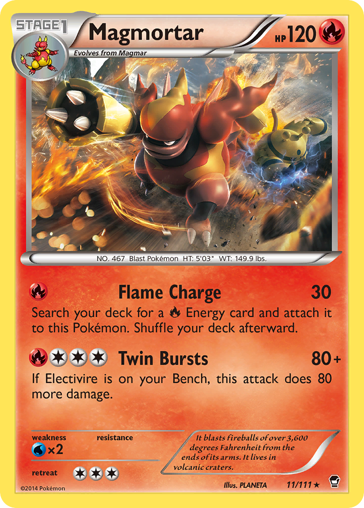 Magmortar (11/111) [XY: Furious Fists] | Card Merchant Takapuna