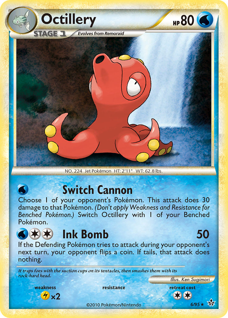 Octillery (6/95) [HeartGold & SoulSilver: Unleashed] | Card Merchant Takapuna