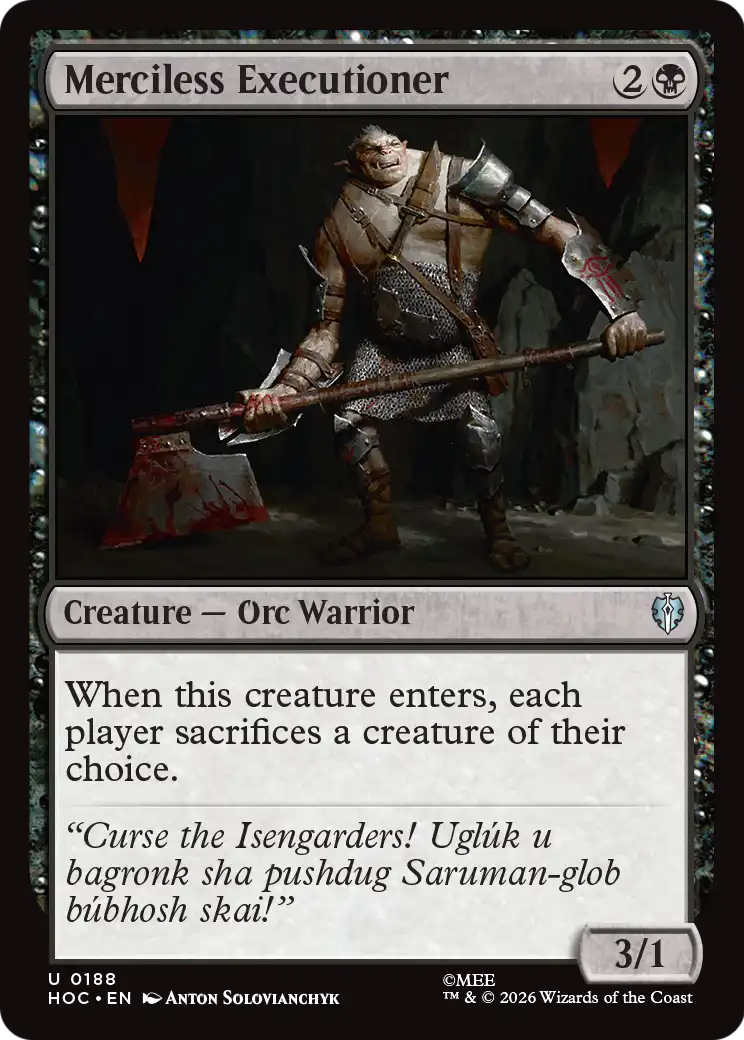Merciless Executioner [The Hobbit: Eternal-Legal] | Card Merchant Takapuna
