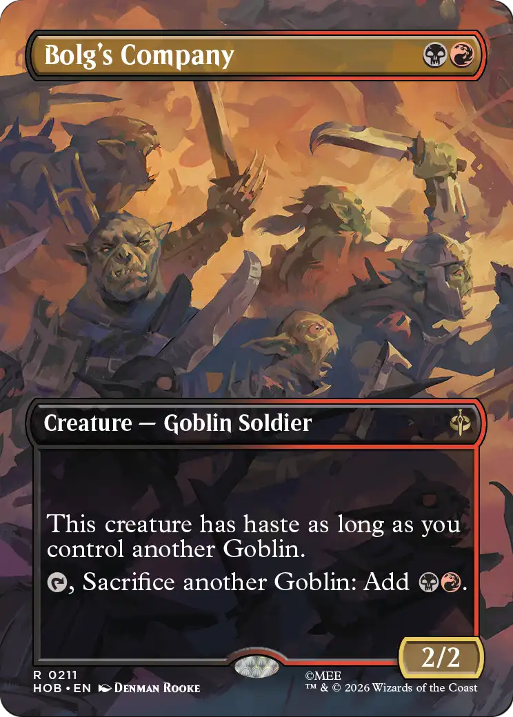 Bolg's Company (Borderless) [The Hobbit] | Card Merchant Takapuna
