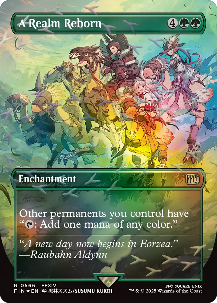 A Realm Reborn (Borderless) (Chocobo Track Foil) [FINAL FANTASY] | Card Merchant Takapuna