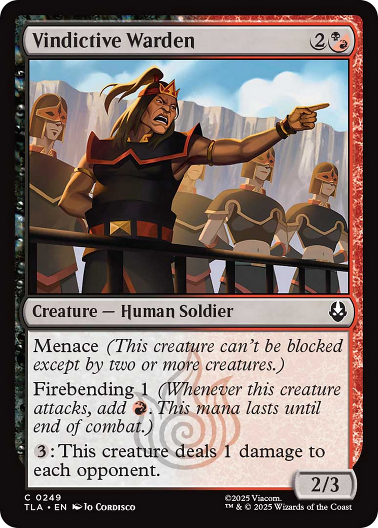 Vindictive Warden [Avatar: The Last Airbender] | Card Merchant Takapuna