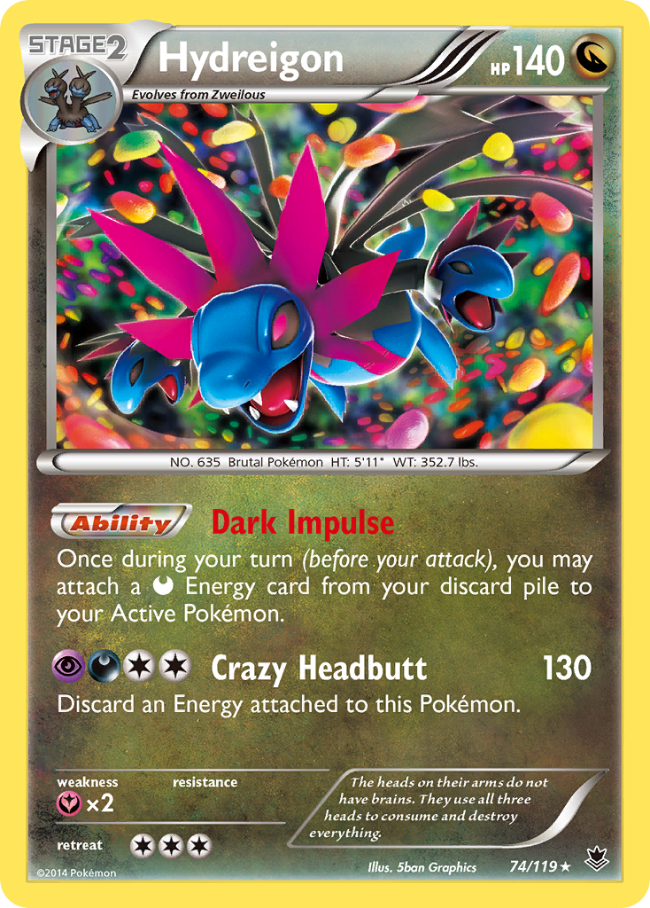 Hydreigon (74/119) [XY: Phantom Forces] | Card Merchant Takapuna
