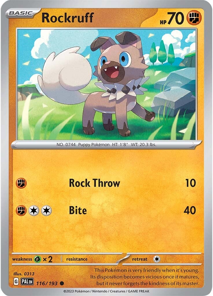 Rockruff (116/193) [Scarlet & Violet: Paldea Evolved] | Card Merchant Takapuna