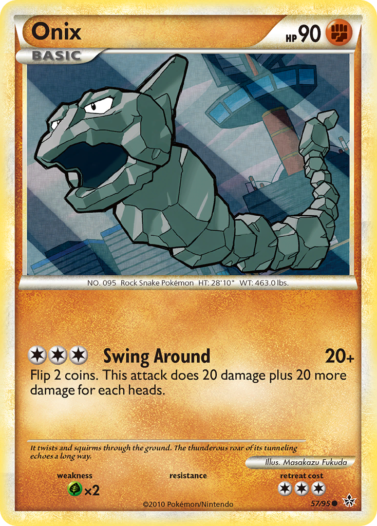 Onix (57/95) [HeartGold & SoulSilver: Unleashed] | Card Merchant Takapuna