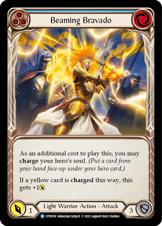 Beaming Bravado (Blue) [DTD059] (Dusk Till Dawn)  Rainbow Foil | Card Merchant Takapuna