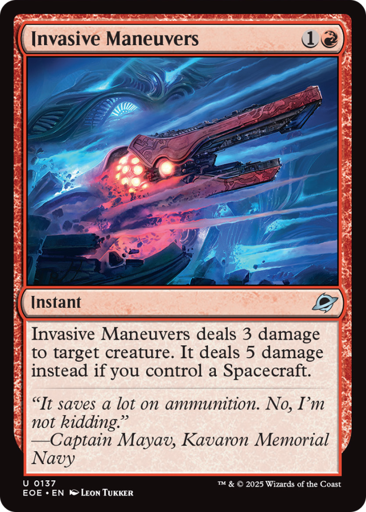 Invasive Maneuvers [Edge of Eternities] | Card Merchant Takapuna