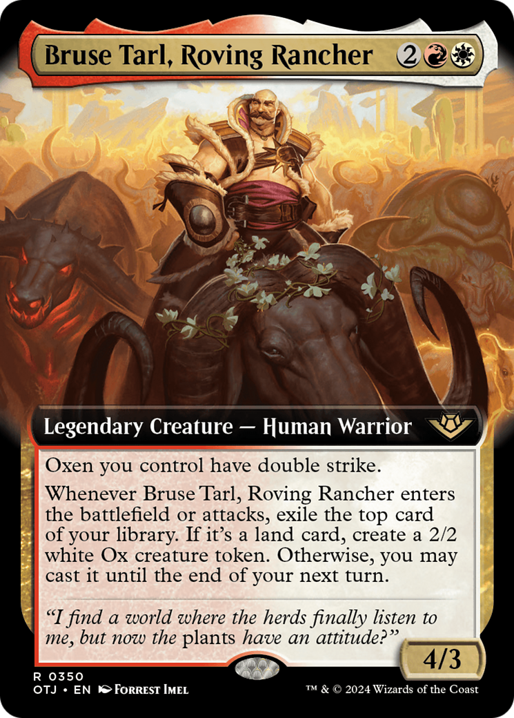 Bruse Tarl, Roving Rancher (Extended Art) [Outlaws of Thunder Junction] | Card Merchant Takapuna