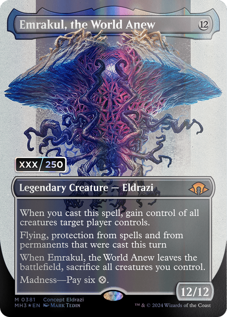 Emrakul, the World Anew (Borderless) (Serial Numbered) [Modern Horizons 3] | Card Merchant Takapuna