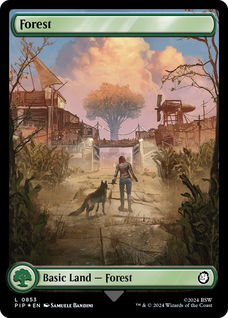 Forest (0853) (Surge Foil) [Fallout] | Card Merchant Takapuna