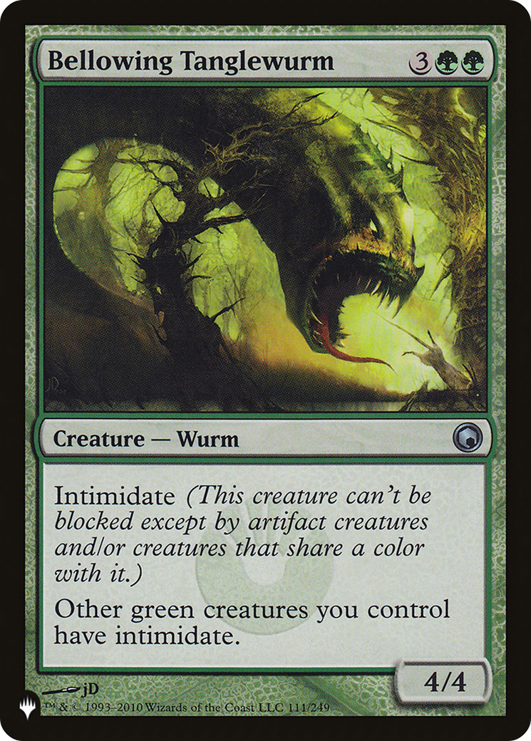 Bellowing Tanglewurm [The List] | Card Merchant Takapuna
