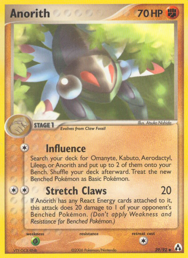 Anorith (29/92) [EX: Legend Maker] | Card Merchant Takapuna