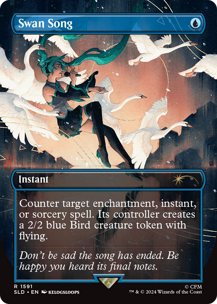 Swan Song (1591) (Rainbow Foil) [Secret Lair Drop Series] | Card Merchant Takapuna