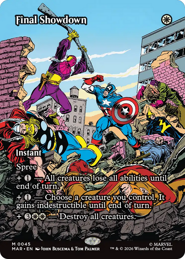Final Showdown (Borderless) [Marvel Universe: Eternal-Legal] | Card Merchant Takapuna