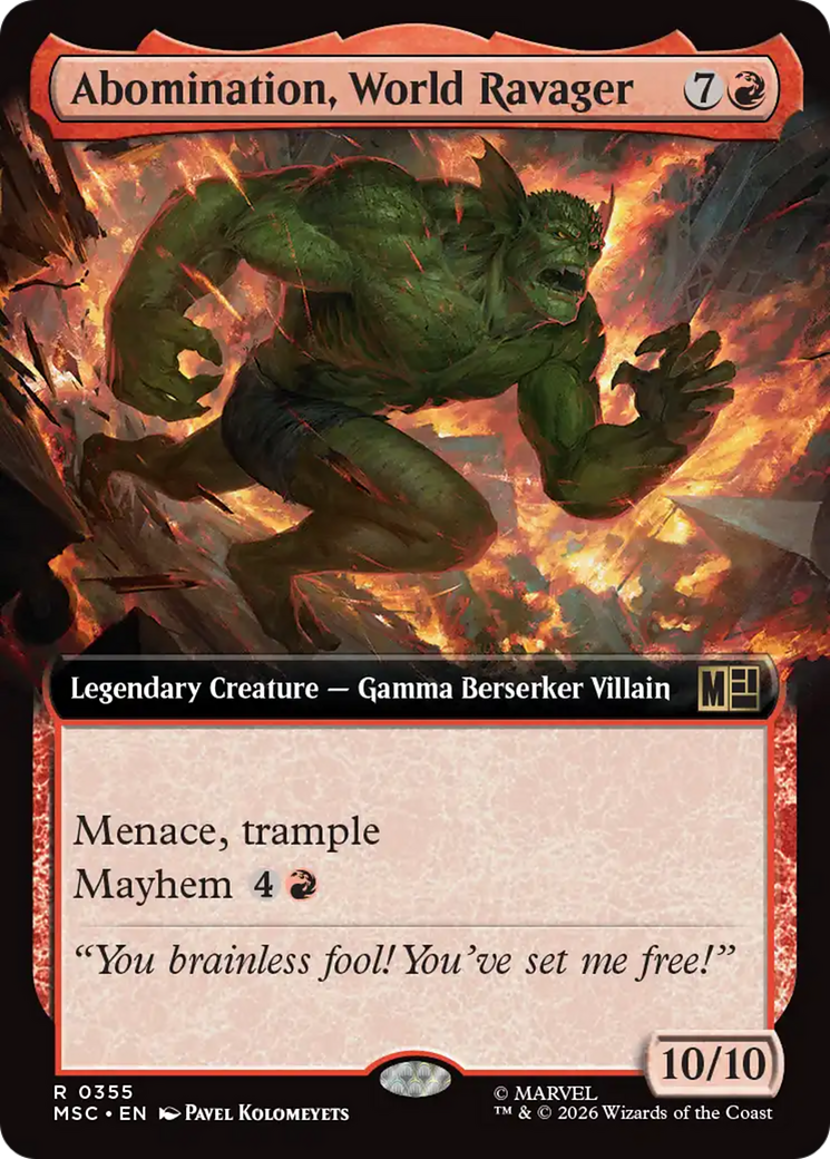 Abomination, World Ravager (Extended Art) [Marvel Super Heroes Commander] | Card Merchant Takapuna