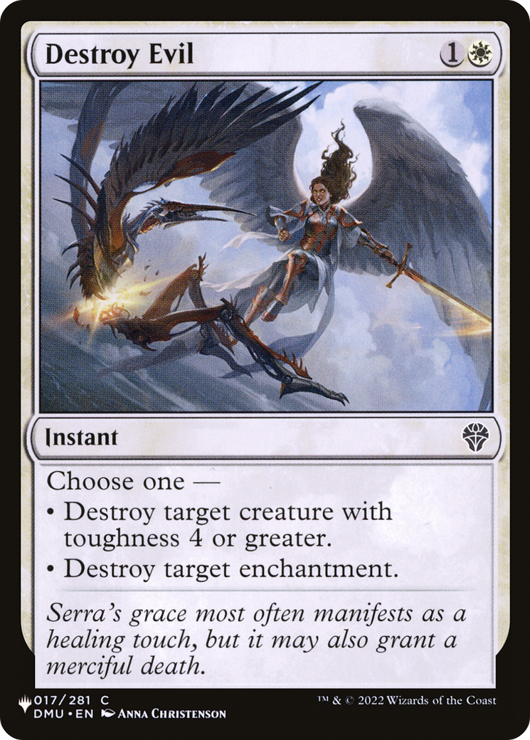 Destroy Evil [The List] | Card Merchant Takapuna