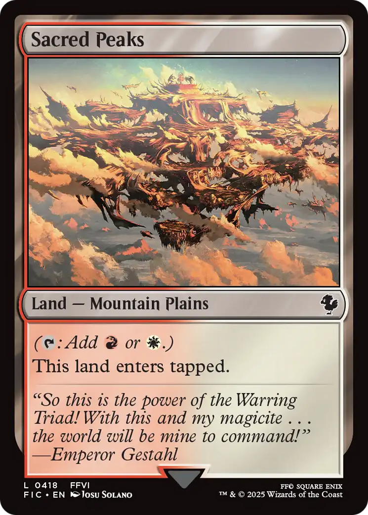 Sacred Peaks [FINAL FANTASY Commander] | Card Merchant Takapuna