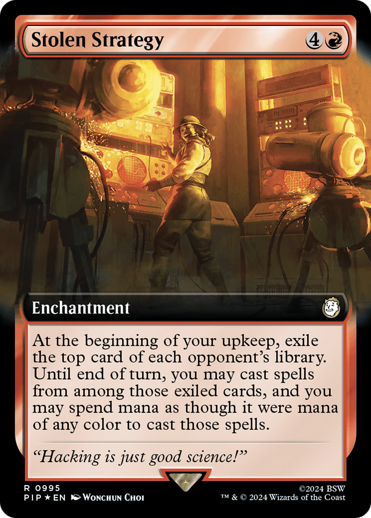 Stolen Strategy (Extended Art) (Surge Foil) [Fallout] | Card Merchant Takapuna