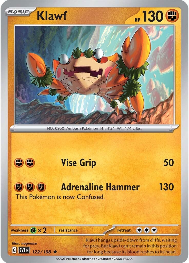 Klawf (122/198) [Scarlet & Violet: Base Set] | Card Merchant Takapuna