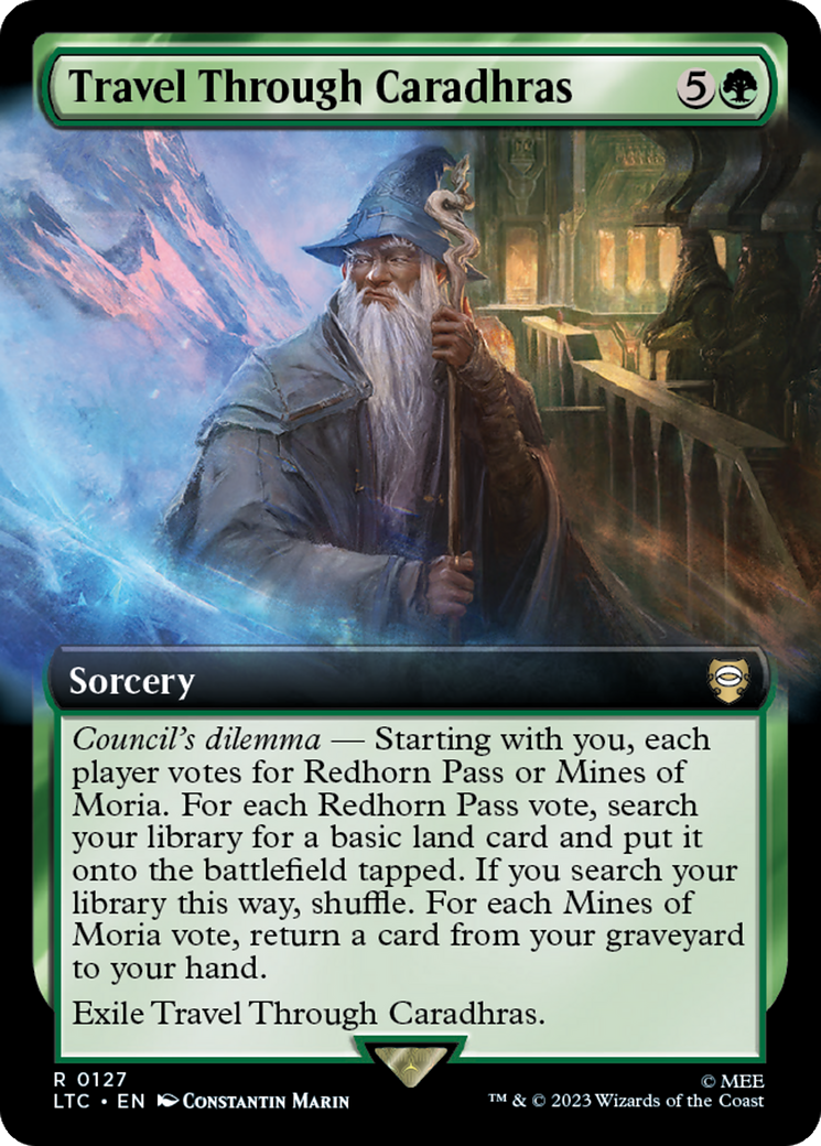 Travel Through Caradhras (Extended Art) [The Lord of the Rings: Tales of Middle-Earth Commander] | Card Merchant Takapuna