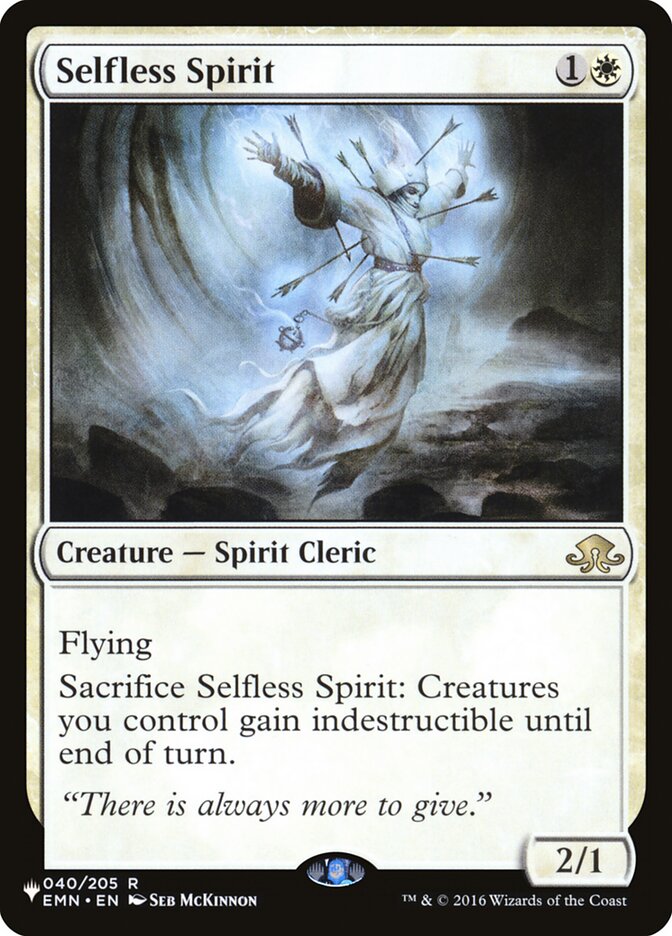 Selfless Spirit [The List] | Card Merchant Takapuna