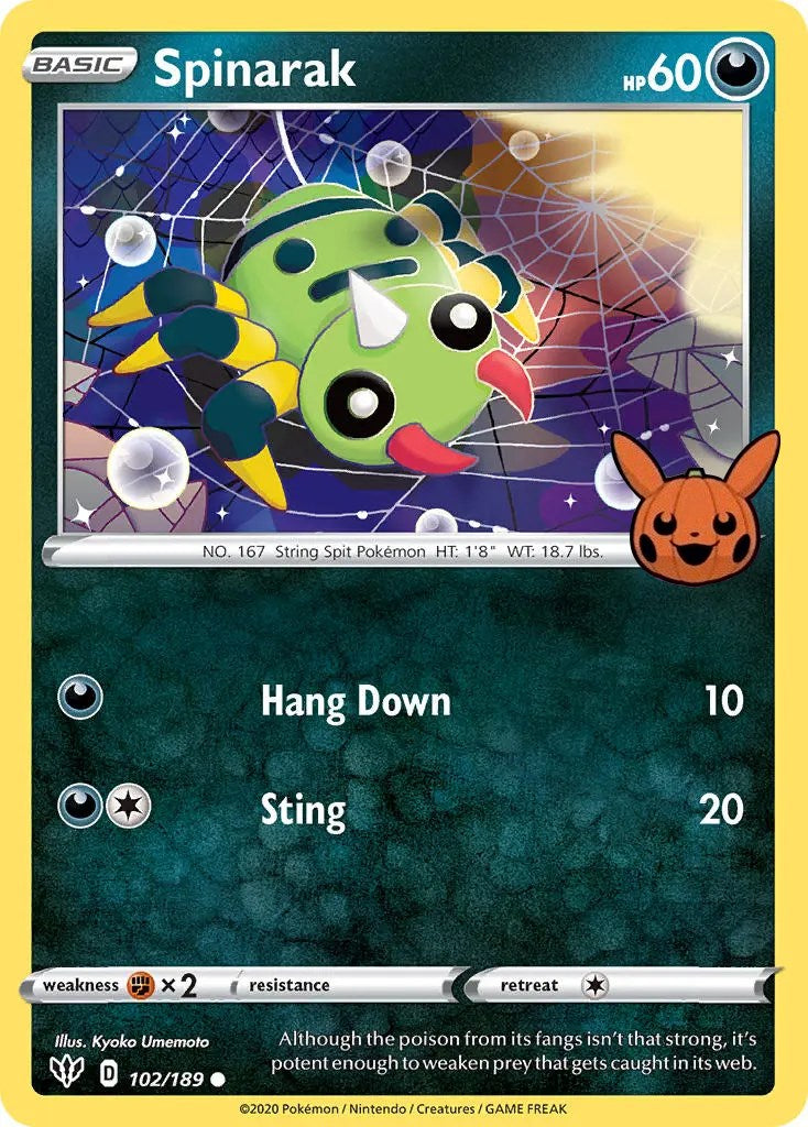 Spinarak (102/189) [Trick or Trade] | Card Merchant Takapuna
