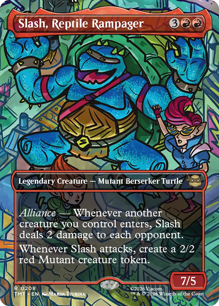 Slash, Reptile Rampager (Borderless) [Teenage Mutant Ninja Turtles] | Card Merchant Takapuna