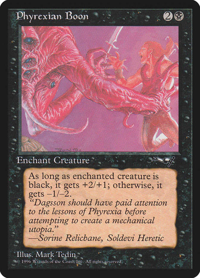 Phyrexian Boon (Person on the Right) [Alliances] | Card Merchant Takapuna