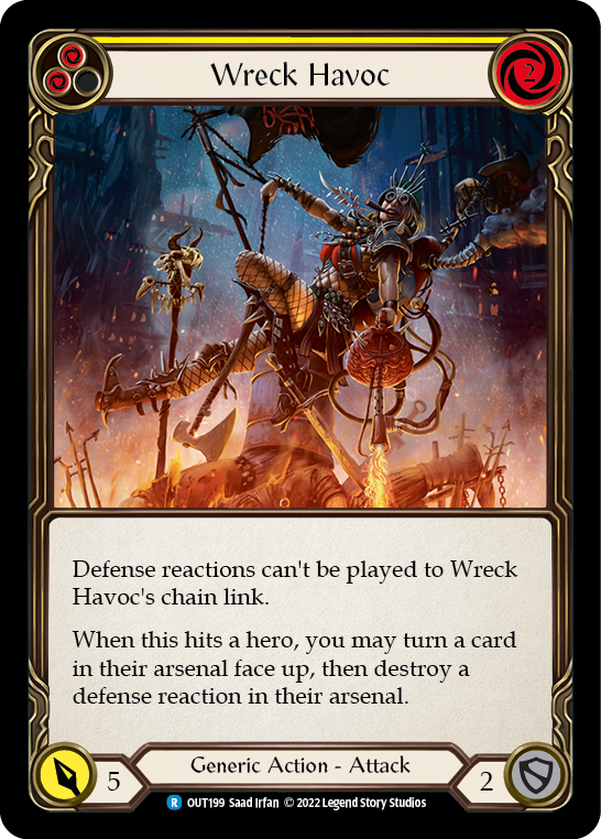 Wreck Havoc (Yellow) [OUT199] (Outsiders)  Rainbow Foil | Card Merchant Takapuna