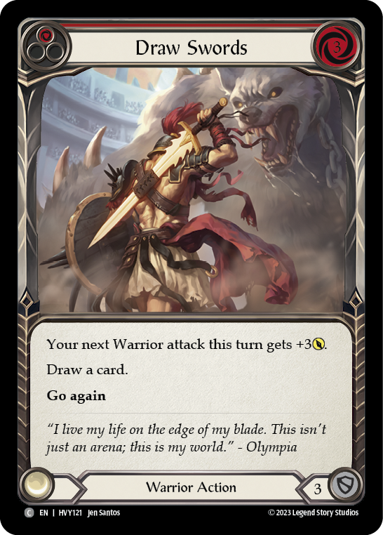 Draw Swords (Red) [HVY121] (Heavy Hitters)  Rainbow Foil | Card Merchant Takapuna