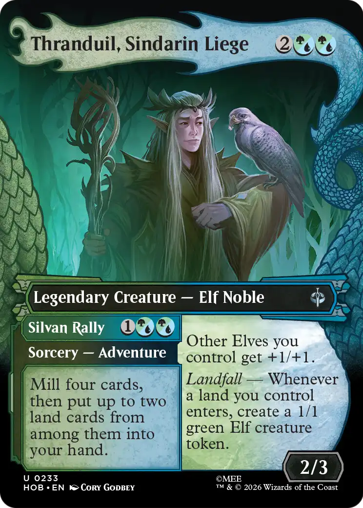 Thranduil, Sindarin Liege (Showcase) [The Hobbit] | Card Merchant Takapuna