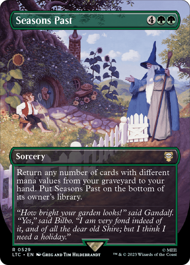 Seasons Past (Borderless) [The Lord of the Rings: Tales of Middle-Earth Commander] | Card Merchant Takapuna