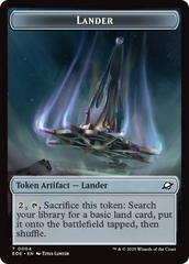 Human Soldier // Lander (0004) Doubled-Sided Token [Edge of Eternities Tokens] | Card Merchant Takapuna